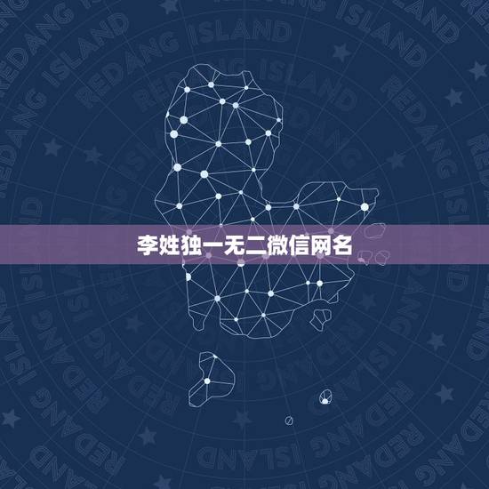 李姓独一无二微信网名，用李这个字取一个微信网名？