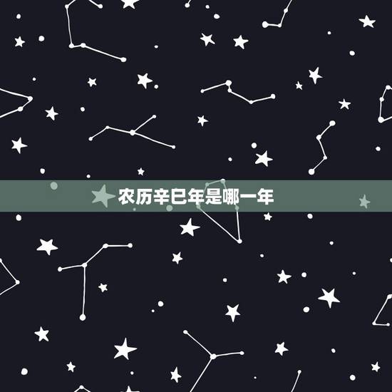农历辛巳年是哪一年，戊寅年是哪一年