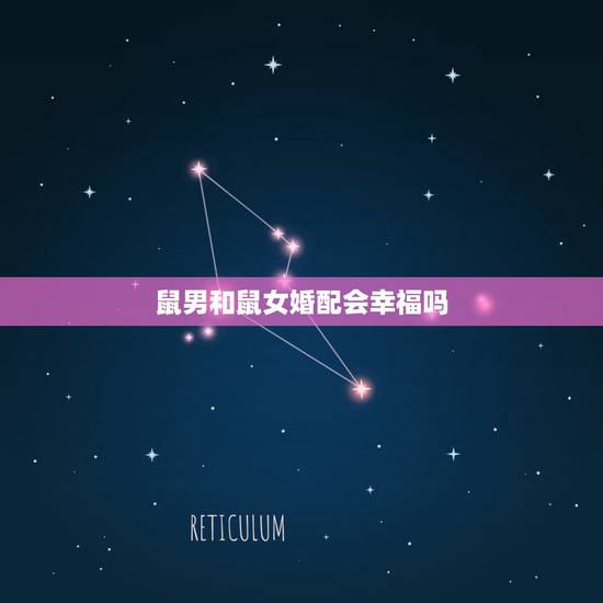 鼠男和鼠女婚配会幸福吗，男属鼠的和女属鼠的婚配吗
