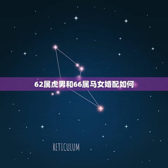 62属虎男和66属马女婚配如何，属虎男1962.07.13与属马女19