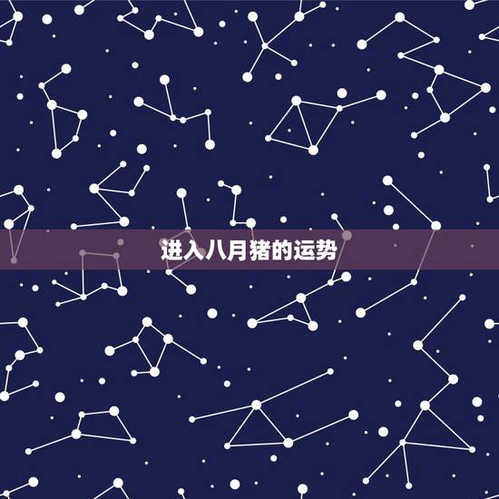 进入八月猪的运势，属猪2022年农历八月运势