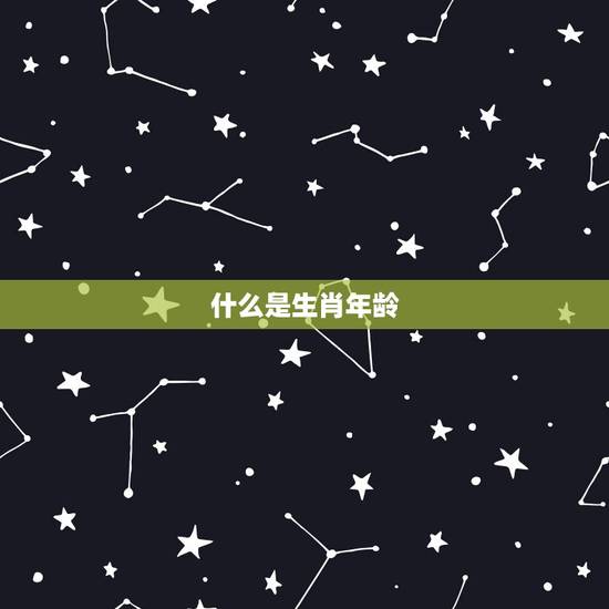 什么是生肖年龄 什么是生肖年龄
