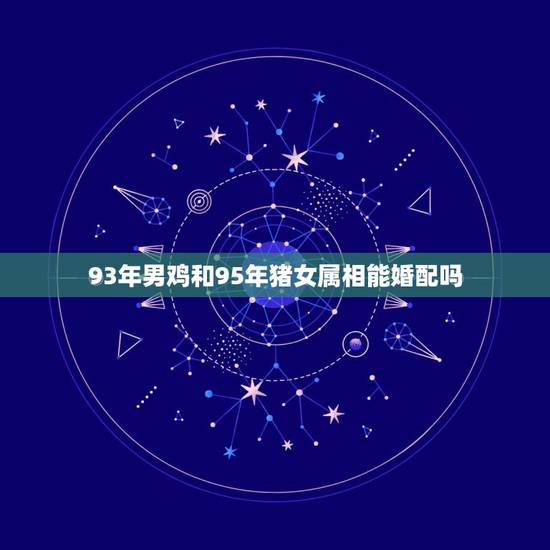 93年男鸡和95年猪女属相能婚配吗，95年属猪男和93年属鸡女相配吗？