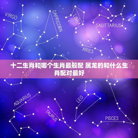 十二生肖和哪个生肖最般配 属龙的和什么生肖配对最好 十二生肖和哪个生肖最般配 属龙的和什么生肖配对最好
