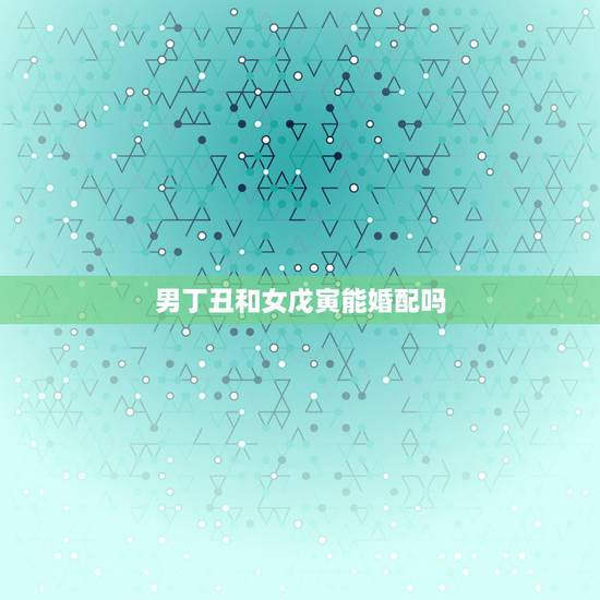 男丁丑和女戊寅能婚配吗，女命:丙子 甲午 甲申 辛未。男方:丁丑 丁未