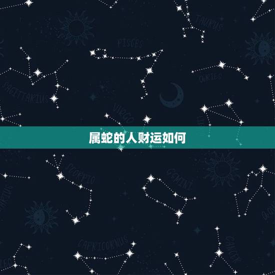 属蛇的人财运如何，属蛇男的财运和事业运