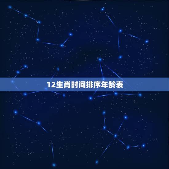 12生肖时间排序年龄表 生肖年龄对照表2022 12生肖时间排序年龄表 生肖年龄对照表2022