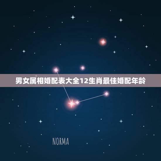 男女属相婚配表大全12生肖最佳婚配年龄