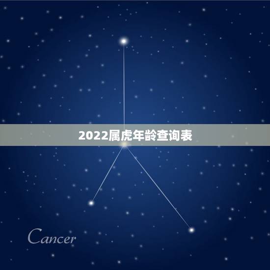 2022属虎年龄查询表 属虎的今年多大了