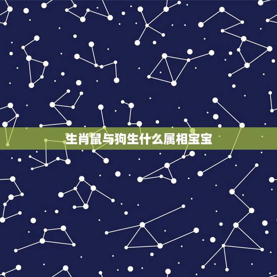 生肖鼠与狗生什么属相宝宝，老公属狗，我属鼠，生个什么属相的宝宝的好呀？
