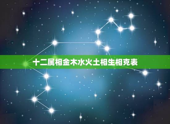 十二属相金木水火土相生相克表，十二属金木水火土相生相克表