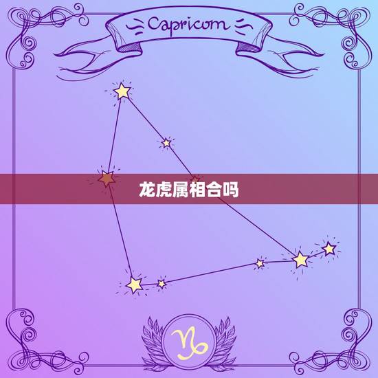 龙虎属相合吗，龙虎可以配婚吗