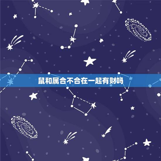 鼠和属合不合在一起有财吗，属老鼠跟属老鼠的合不合财