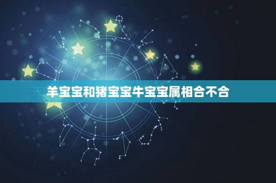 羊宝宝和猪宝宝牛宝宝属相合不合，母亲属羊孩子属于猪生肖冲突吗