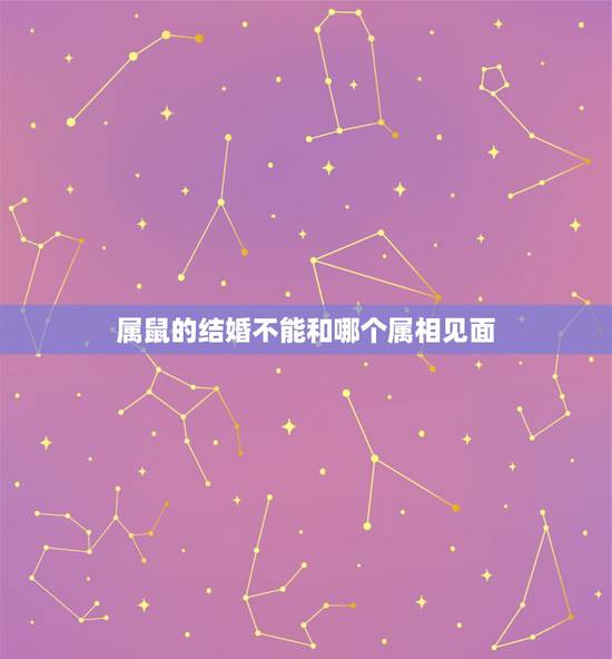 属鼠的结婚不能和哪个属相见面,属鼠的不宜和哪些属相在一起 属鼠的结婚不能和哪个属相见面,属鼠的不宜和哪些属相在一起