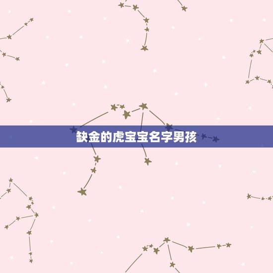 缺金的虎宝宝名字男孩 五行缺金虎宝宝男孩名字