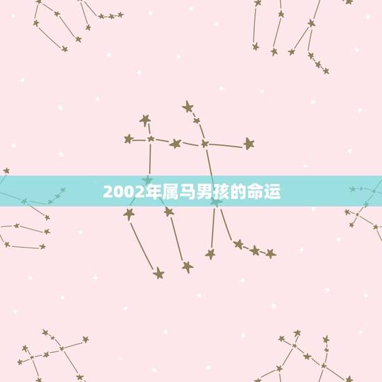 2002年属马男孩的命运，马年生孩子几点最好