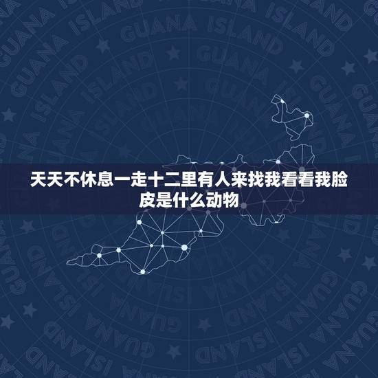 天天不休息一走十二里有人来找我看看我脸皮是什么动物，天天不休息，一走十