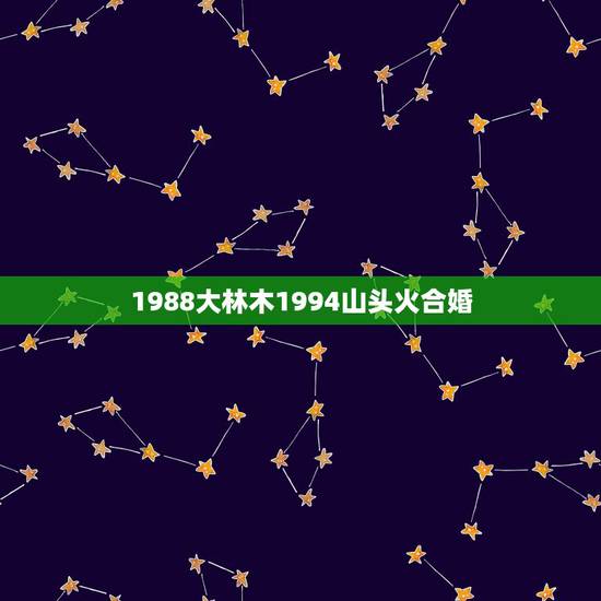 1988大林木1994山头火合婚，想问男88年龙大林木命，四点左右生，