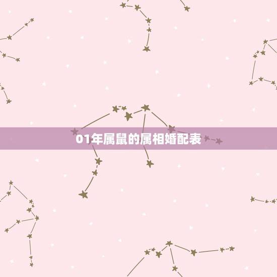 01年属鼠的属相婚配表，属鼠的和什么属相最配和相克？