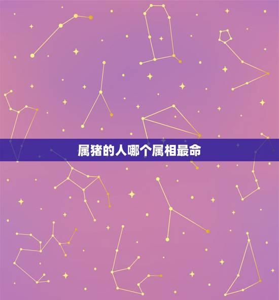 属猪的人哪个属相最命，属猪的和什么属相最配