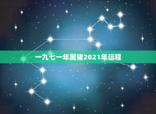 一九七一年属猪2021年运程，1971年属猪2021年运势及运程