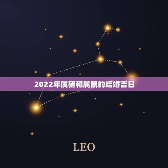 2022年属猪和属鼠的结婚吉日，2022女鼠男猪几月结婚好