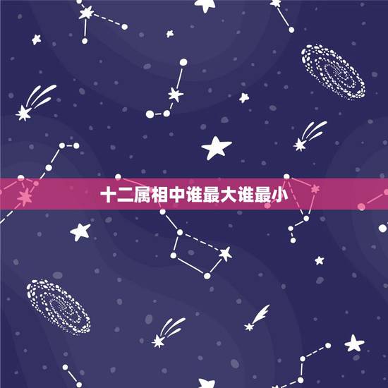 十二属相中谁最大谁最小，十二生肖里谁最大？