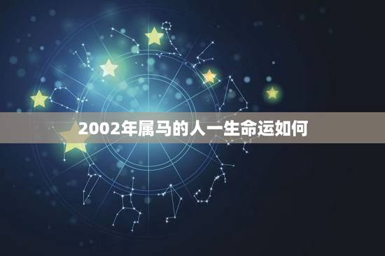 2002年属马的人一生命运如何(马上成功前途光明)