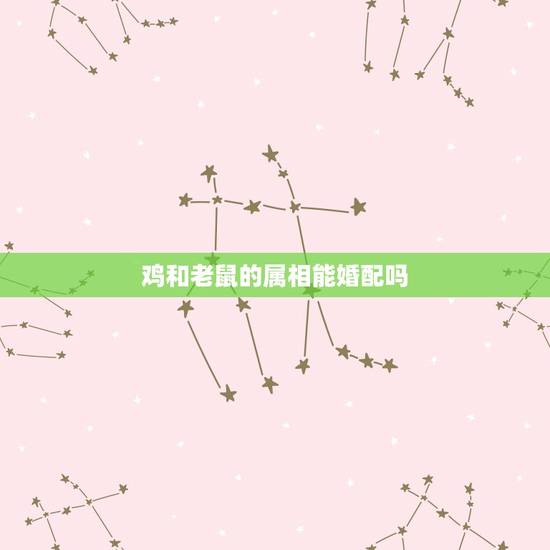 鸡和老鼠的属相能婚配吗,属相婚配鸡与鼠 鸡和老鼠的属相能婚配吗,属相婚配鸡与鼠