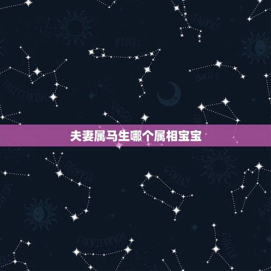 夫妻属马生哪个属相宝宝,属马夫妻生什么属相的孩子好 夫妻属马生哪个属相宝宝,属马夫妻生什么属相的孩子好