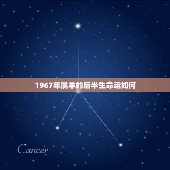 1967年属羊的后半生命运如何，67年属羊53岁有一灾