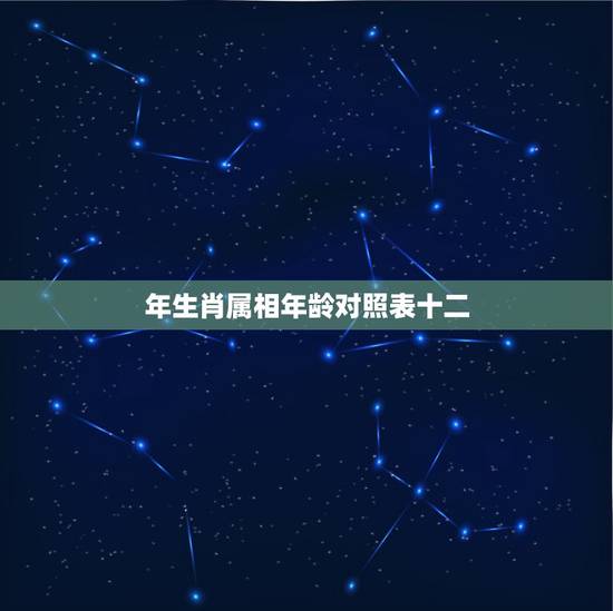 年生肖属相年龄对照表十二，十二生肖年份表和年龄