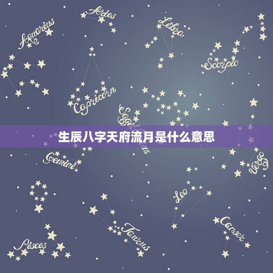 生辰八字天府流月是什么意思，天府流月夫妻己丑什么意思