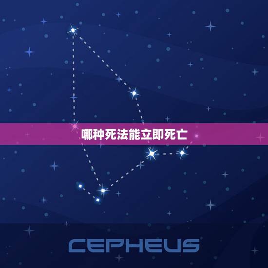 哪种死法能立即死亡,安乐死有几种方式? 哪种死法能立即死亡,安乐死有几种方式?