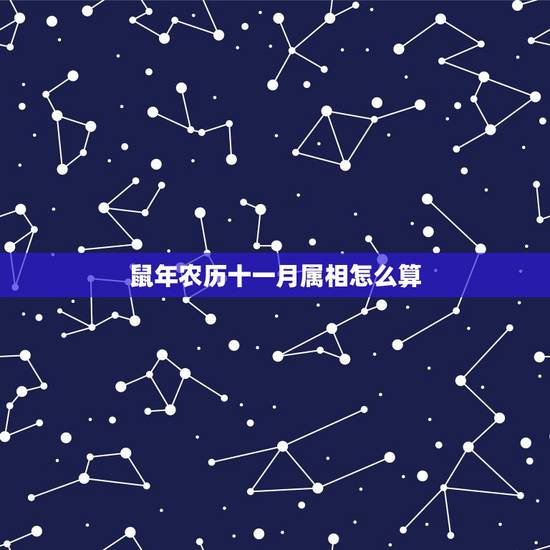 鼠年农历十一月属相怎么算，每个人的属相是怎么算的？