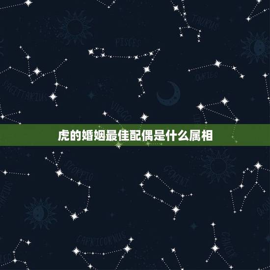 虎的婚姻最佳配偶是什么属相，女虎的最佳配偶是什么