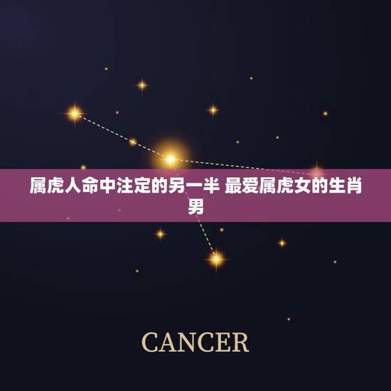 属虎人命中注定的另一半 最爱属虎女的生肖男 属虎人命中注定的另一半 最爱属虎女的生肖男