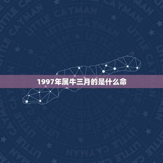 1997年属牛三月的是什么命，1997年属牛姻缘在哪年