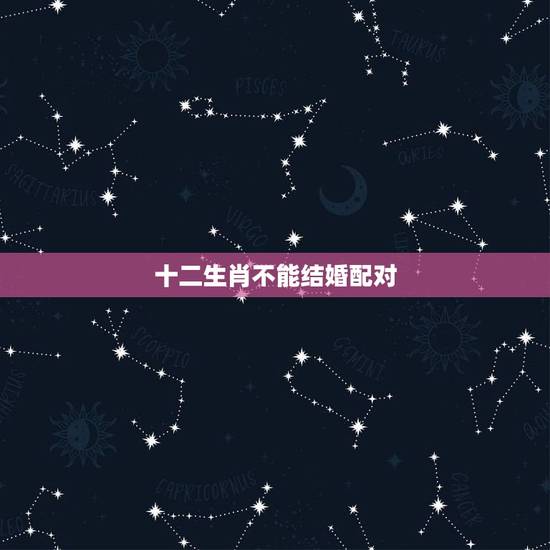 十二生肖不能结婚配对 哪些生肖不能结婚