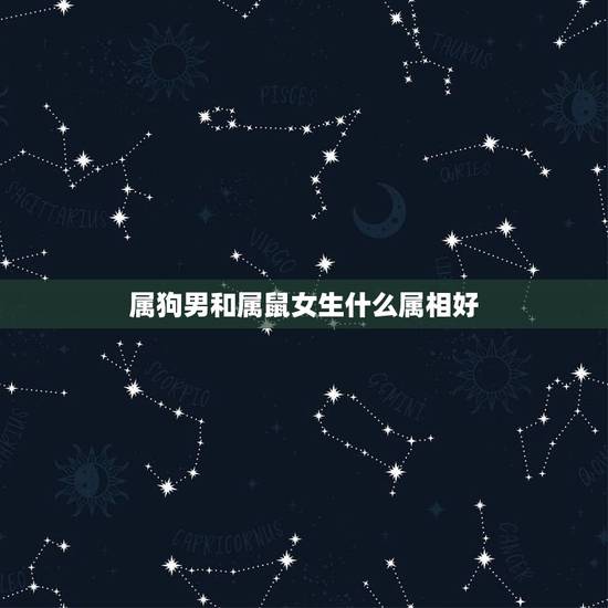 属狗男和属鼠女生什么属相好，属狗男和属鼠女结婚配吗