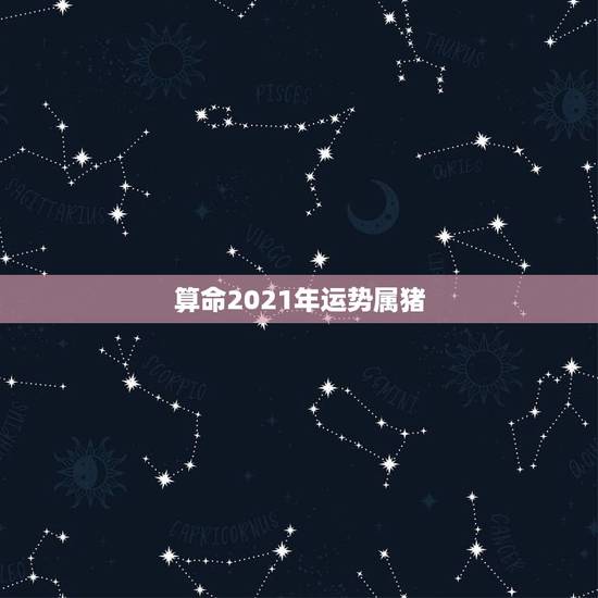 算命2021年运势属猪,2021年属猪的运势和财运 算命2021年运势属猪,2021年属猪的运势和财运