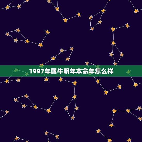 1997年属牛明年本命年怎么样，97年属牛的女士本命年是多少岁