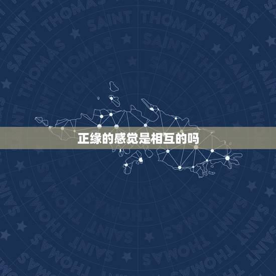 正缘的感觉是相互的吗，正缘的哪个他啊，是什么样的