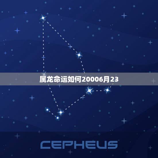 属龙命运如何20006月23，2000年6月23日现在多大了