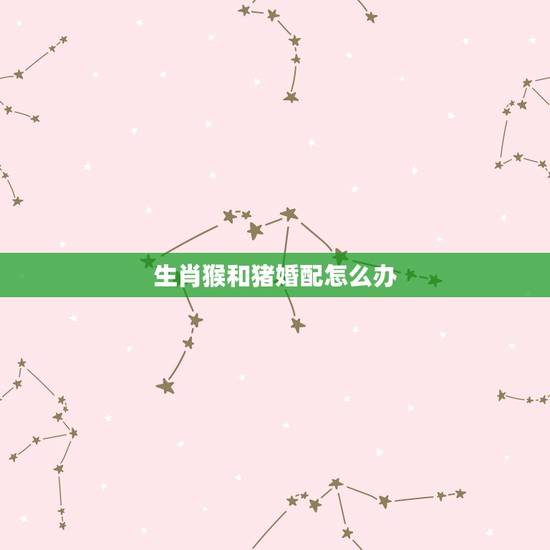 生肖猴和猪婚配怎么办,猪与猴属相合不合 生肖猴和猪婚配怎么办,猪与猴属相合不合