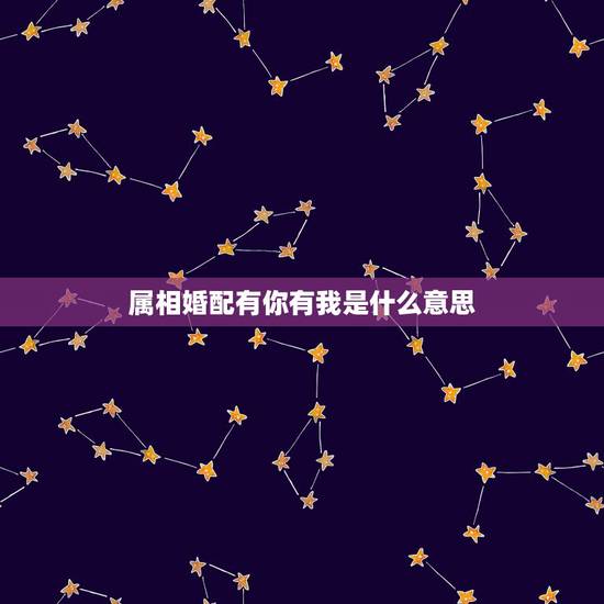 属相婚配有你有我是什么意思,属相婚配 属相婚配有你有我是什么意思,属相婚配