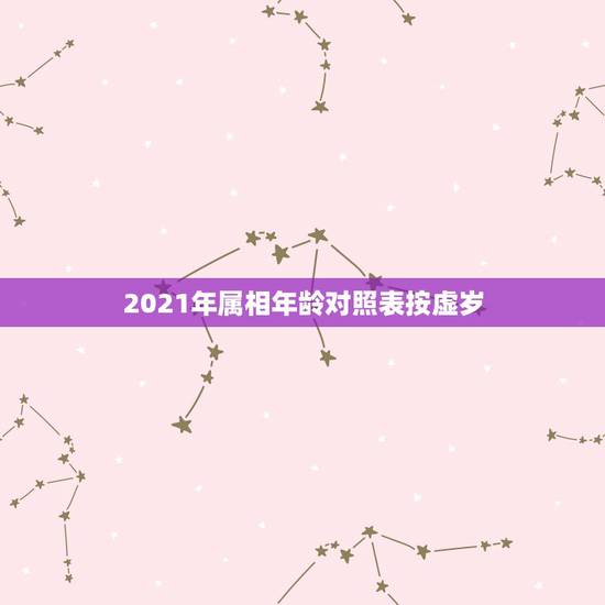 2021年属相年龄对照表按虚岁,2021年虚岁年龄对照表 2021年属相年龄对照表按虚岁,2021年虚岁年龄对照表