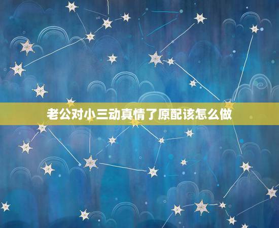 老公对小三动真情了原配该怎么做,老公有外遇,爱上了小三要跟我离婚怎么办 老公对小三动真情了原配该怎么做,老公有外遇,爱上了小三要跟我离婚怎么办