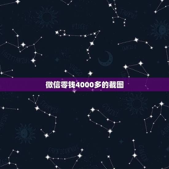 微信零钱4000多的截图，求一张微信钱包5000截图